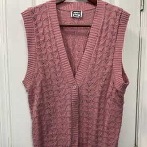 70's dusty pink sweater vest